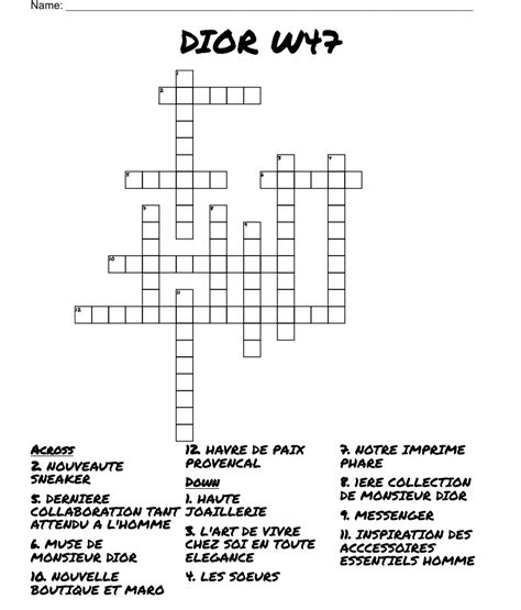 dior optics|dior product crossword.